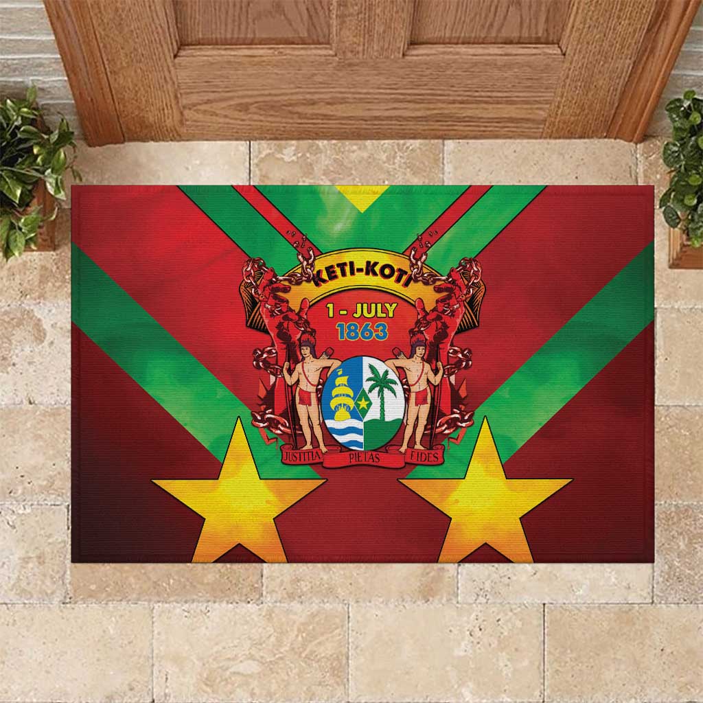 Suriname Emancipation Day Rubber Doormat Wan Switi Keti Koti - Wonder Print Shop