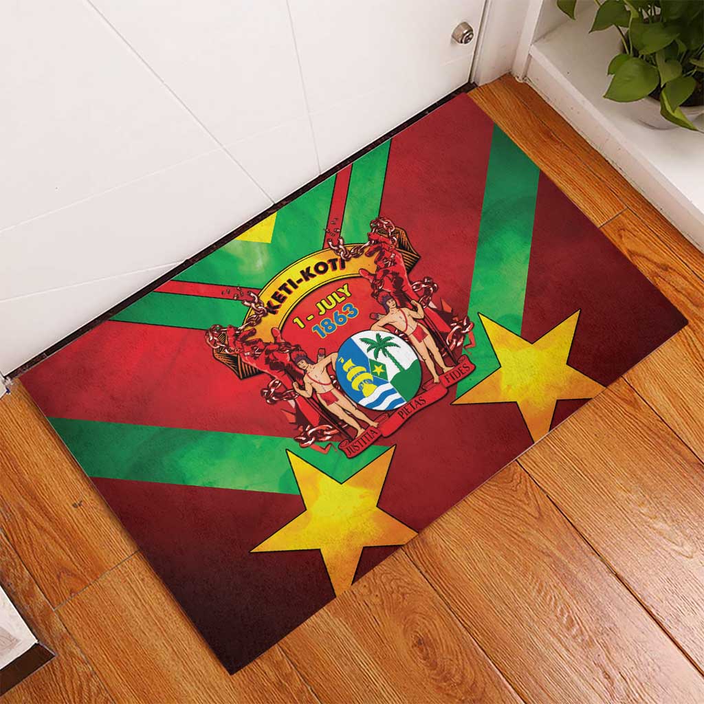 Suriname Emancipation Day Rubber Doormat Wan Switi Keti Koti - Wonder Print Shop