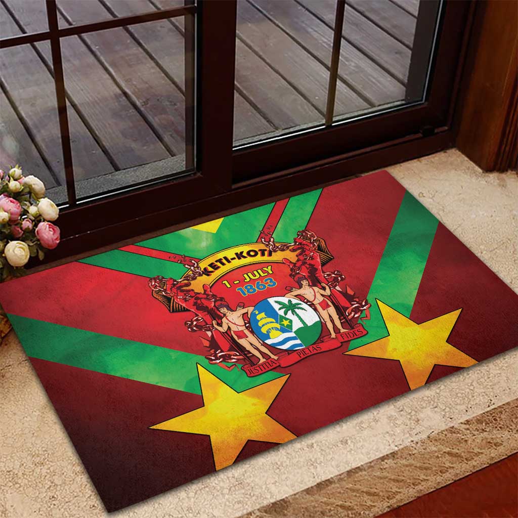 Suriname Emancipation Day Rubber Doormat Wan Switi Keti Koti - Wonder Print Shop