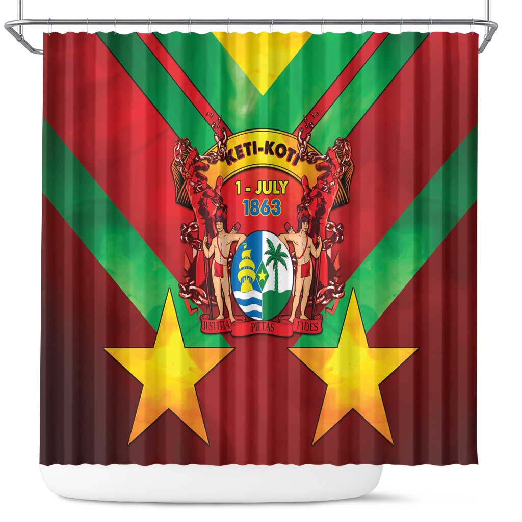 Suriname Emancipation Day Shower Curtain Wan Switi Keti Koti - Wonder Print Shop