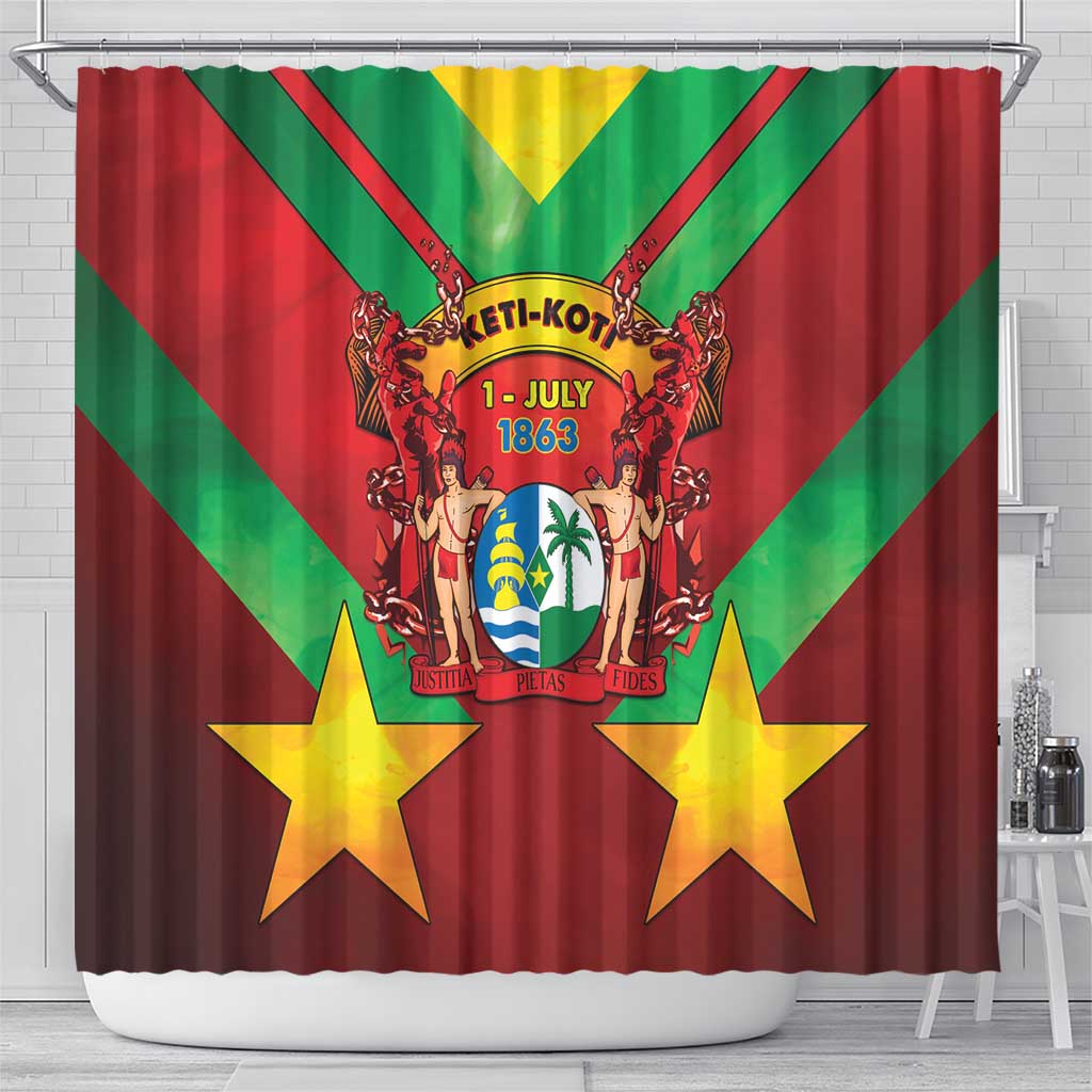 Suriname Emancipation Day Shower Curtain Wan Switi Keti Koti - Wonder Print Shop