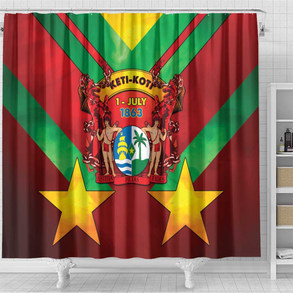 Suriname Emancipation Day Shower Curtain Wan Switi Keti Koti - Wonder Print Shop