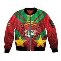Suriname Emancipation Day Sleeve Zip Bomber Jacket Wan Switi Keti Koti - Wonder Print Shop