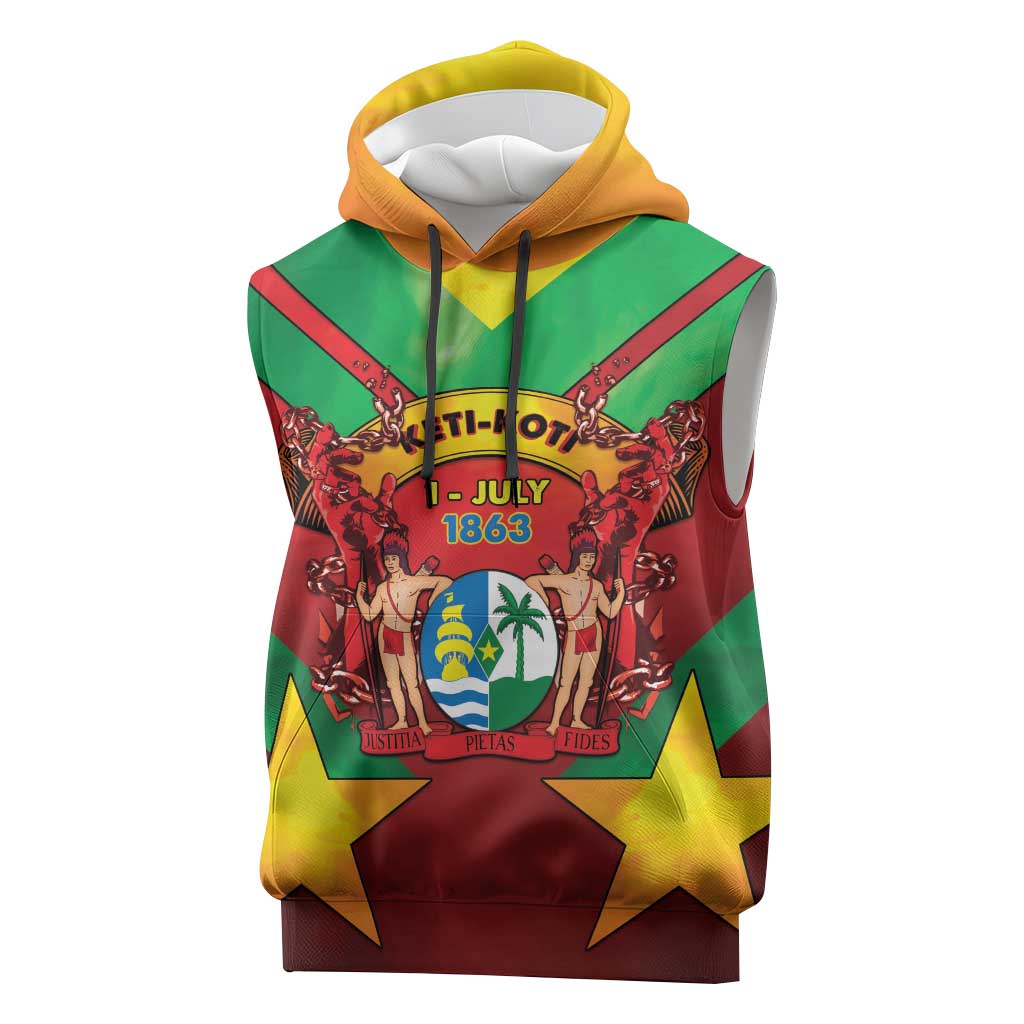 Suriname Emancipation Day Sleeveless Hoodie Wan Switi Keti Koti - Wonder Print Shop