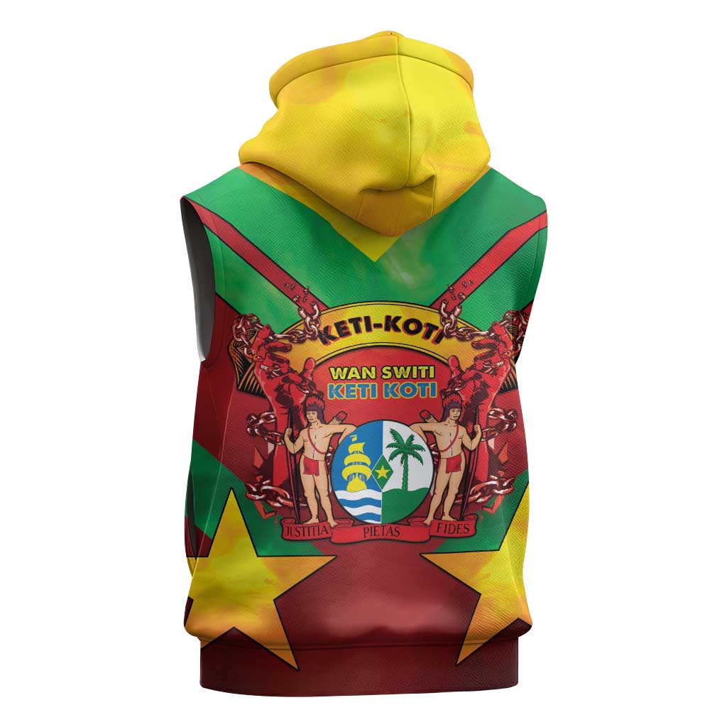 Suriname Emancipation Day Sleeveless Hoodie Wan Switi Keti Koti - Wonder Print Shop