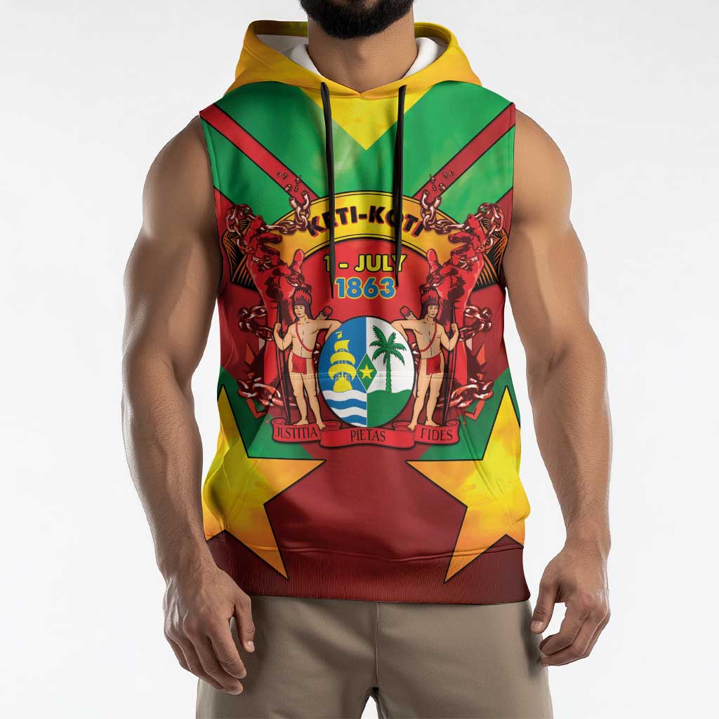 Suriname Emancipation Day Sleeveless Hoodie Wan Switi Keti Koti - Wonder Print Shop