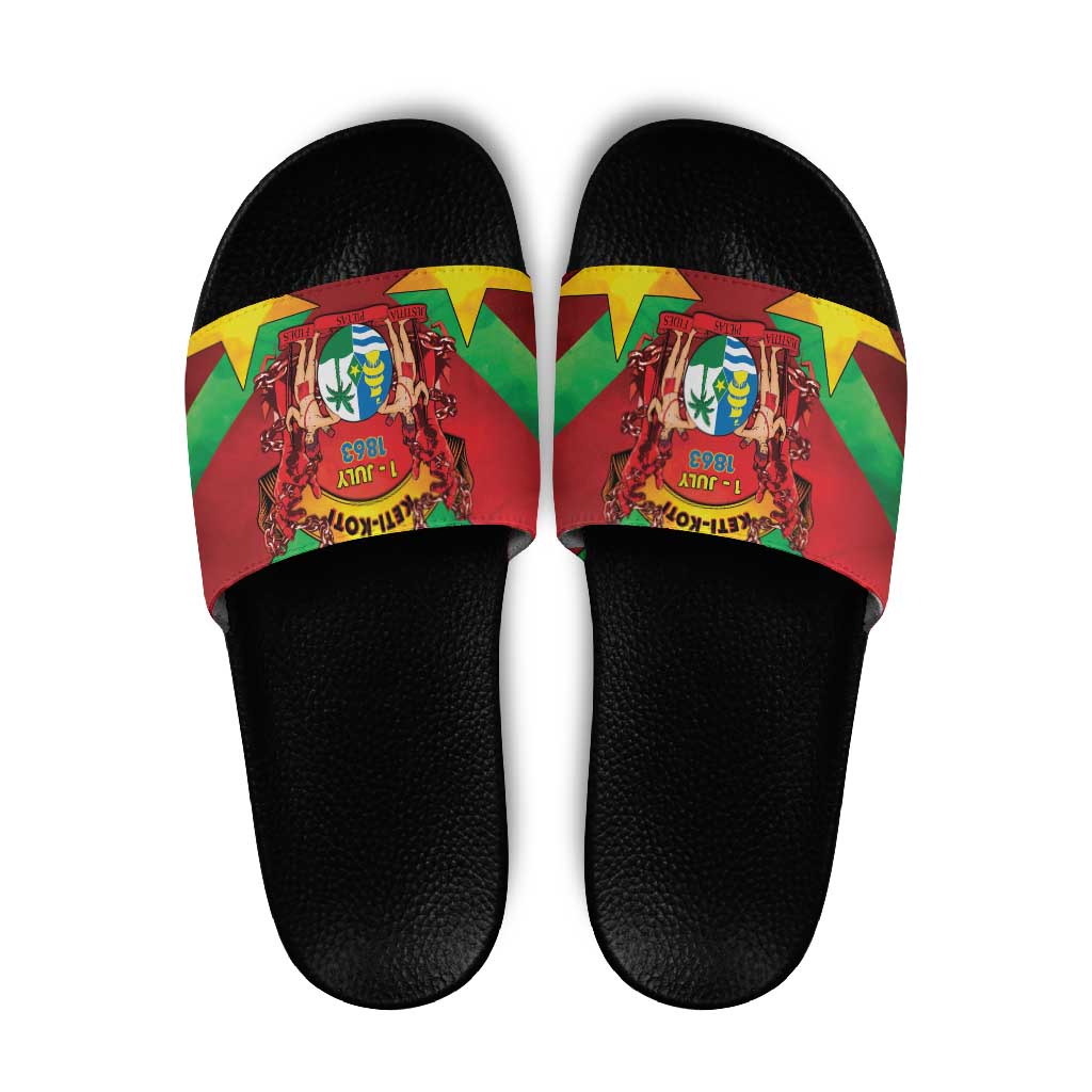 Suriname Emancipation Day Slide Sandals Wan Switi Keti Koti - Wonder Print Shop