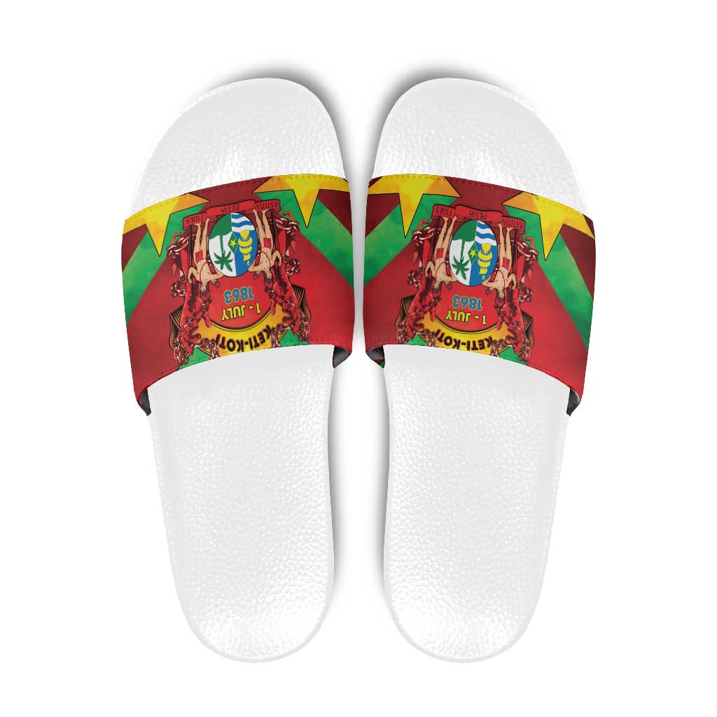 Suriname Emancipation Day Slide Sandals Wan Switi Keti Koti - Wonder Print Shop