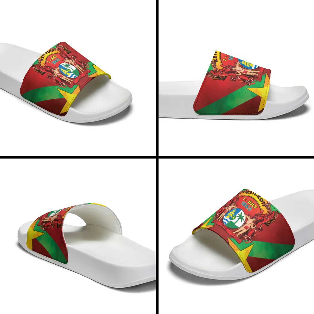 Suriname Emancipation Day Slide Sandals Wan Switi Keti Koti - Wonder Print Shop