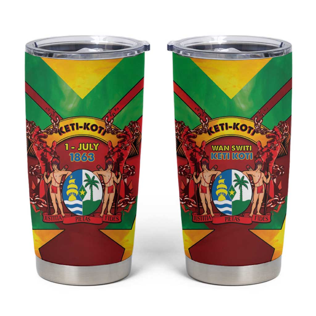 Suriname Emancipation Day Tumbler Cup Wan Switi Keti Koti - Wonder Print Shop