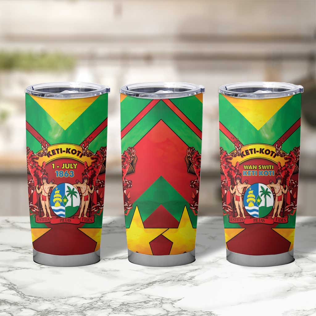Suriname Emancipation Day Tumbler Cup Wan Switi Keti Koti - Wonder Print Shop