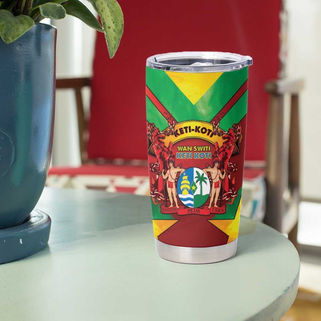 Suriname Emancipation Day Tumbler Cup Wan Switi Keti Koti - Wonder Print Shop