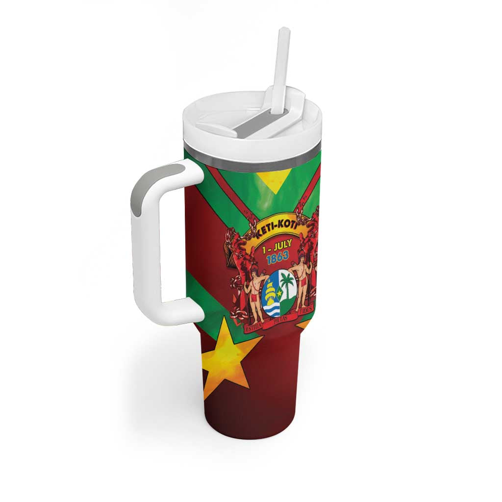 Suriname Emancipation Day Tumbler With Handle Wan Switi Keti Koti - Wonder Print Shop
