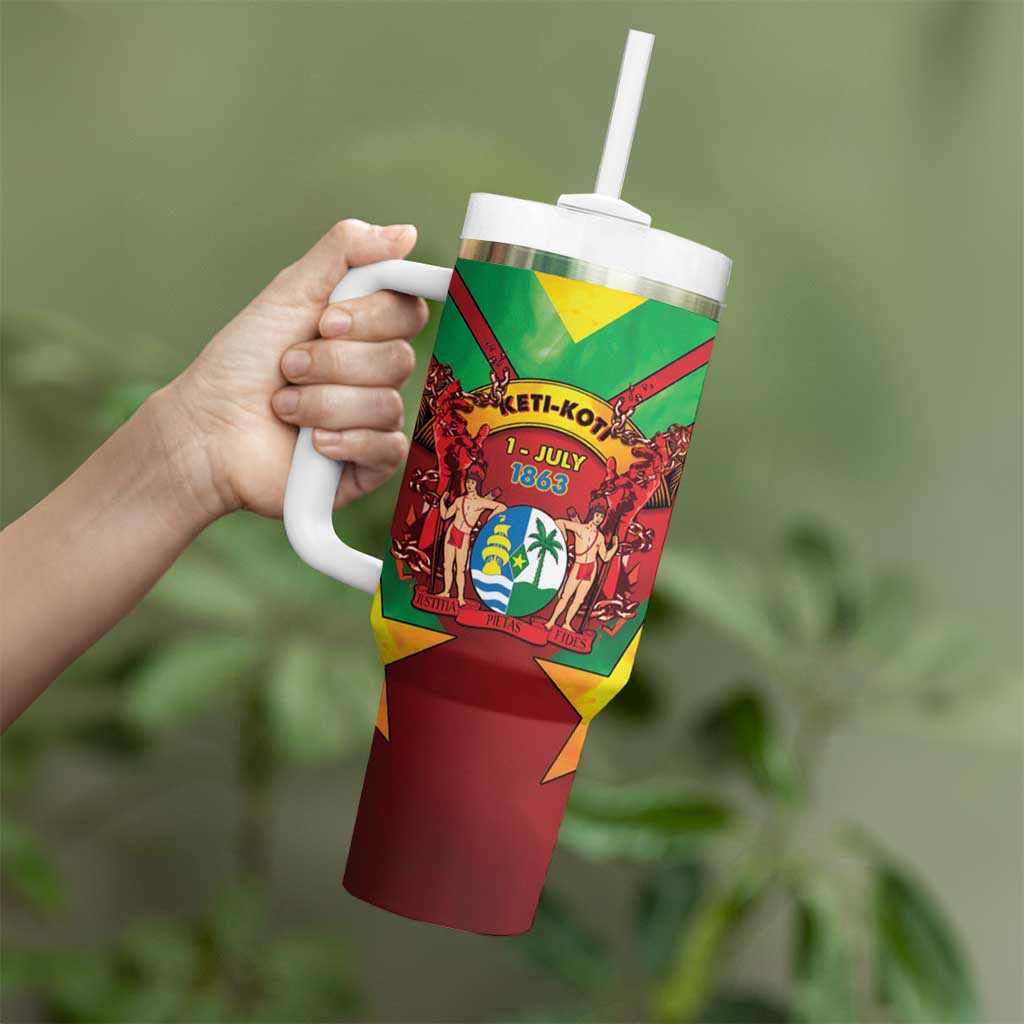 Suriname Emancipation Day Tumbler With Handle Wan Switi Keti Koti - Wonder Print Shop