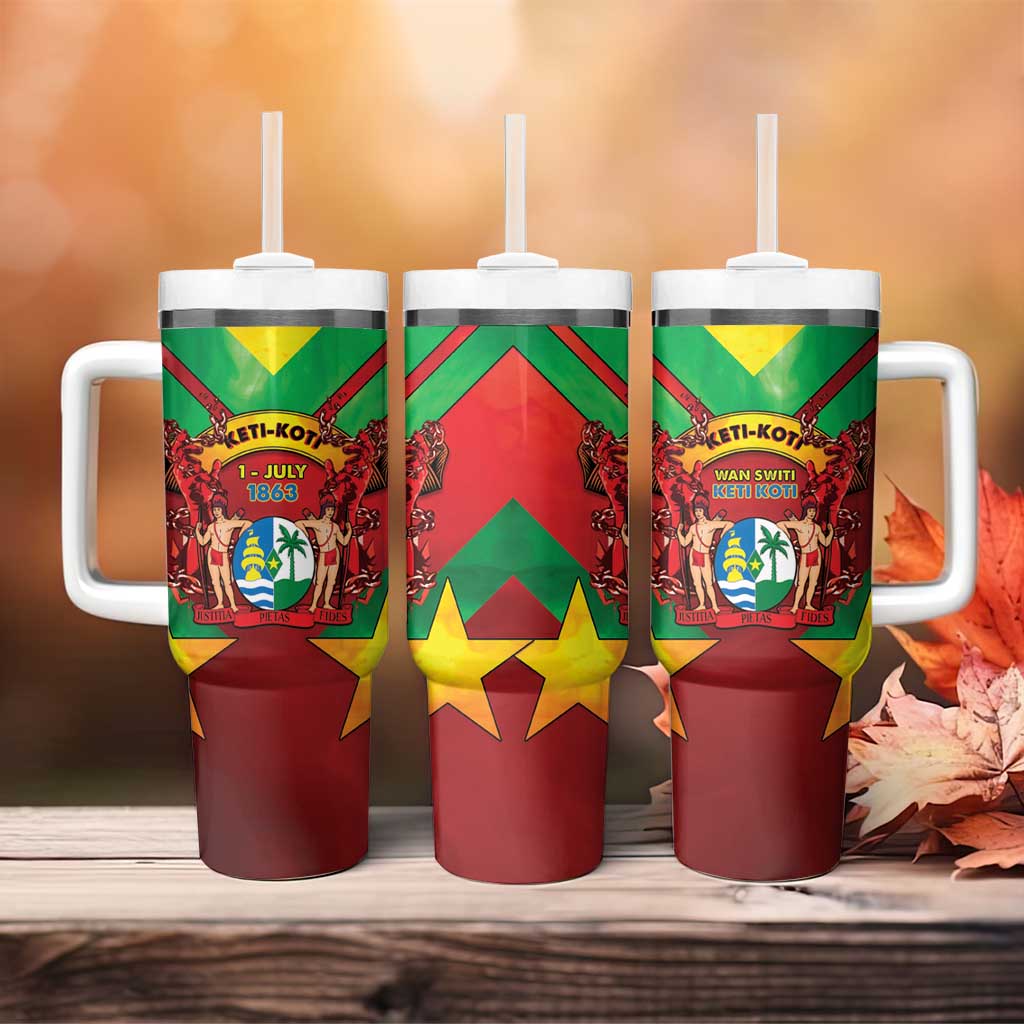 Suriname Emancipation Day Tumbler With Handle Wan Switi Keti Koti - Wonder Print Shop