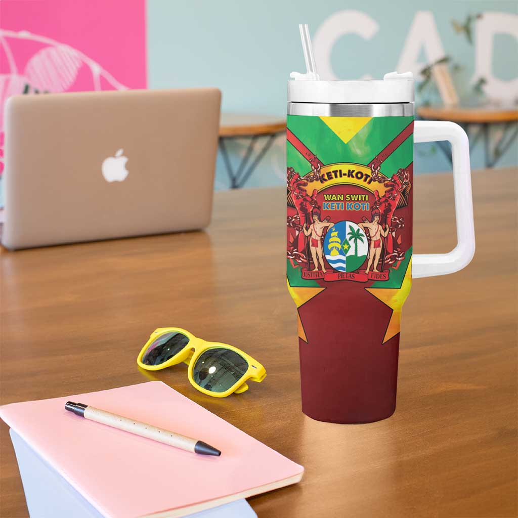 Suriname Emancipation Day Tumbler With Handle Wan Switi Keti Koti - Wonder Print Shop