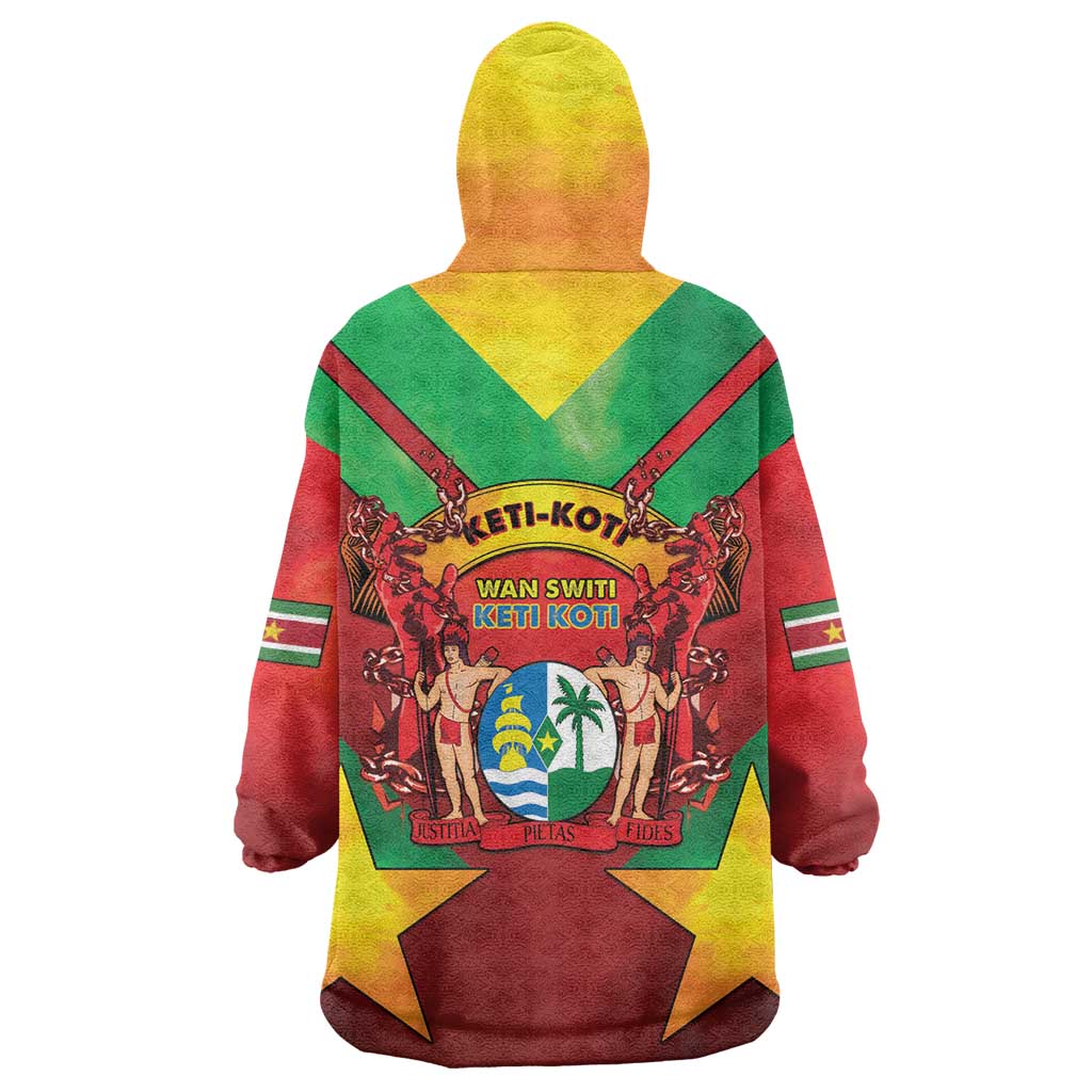 Suriname Emancipation Day Wearable Blanket Hoodie Wan Switi Keti Koti - Wonder Print Shop