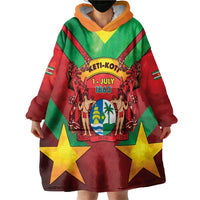 Suriname Emancipation Day Wearable Blanket Hoodie Wan Switi Keti Koti - Wonder Print Shop