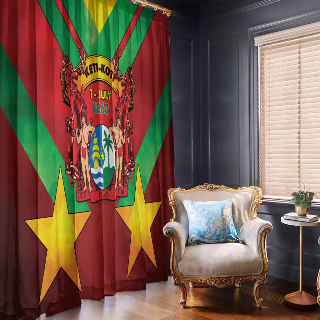 Suriname Emancipation Day Window Curtain Wan Switi Keti Koti - Wonder Print Shop