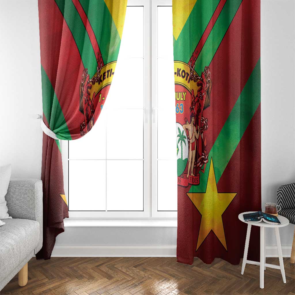 Suriname Emancipation Day Window Curtain Wan Switi Keti Koti - Wonder Print Shop