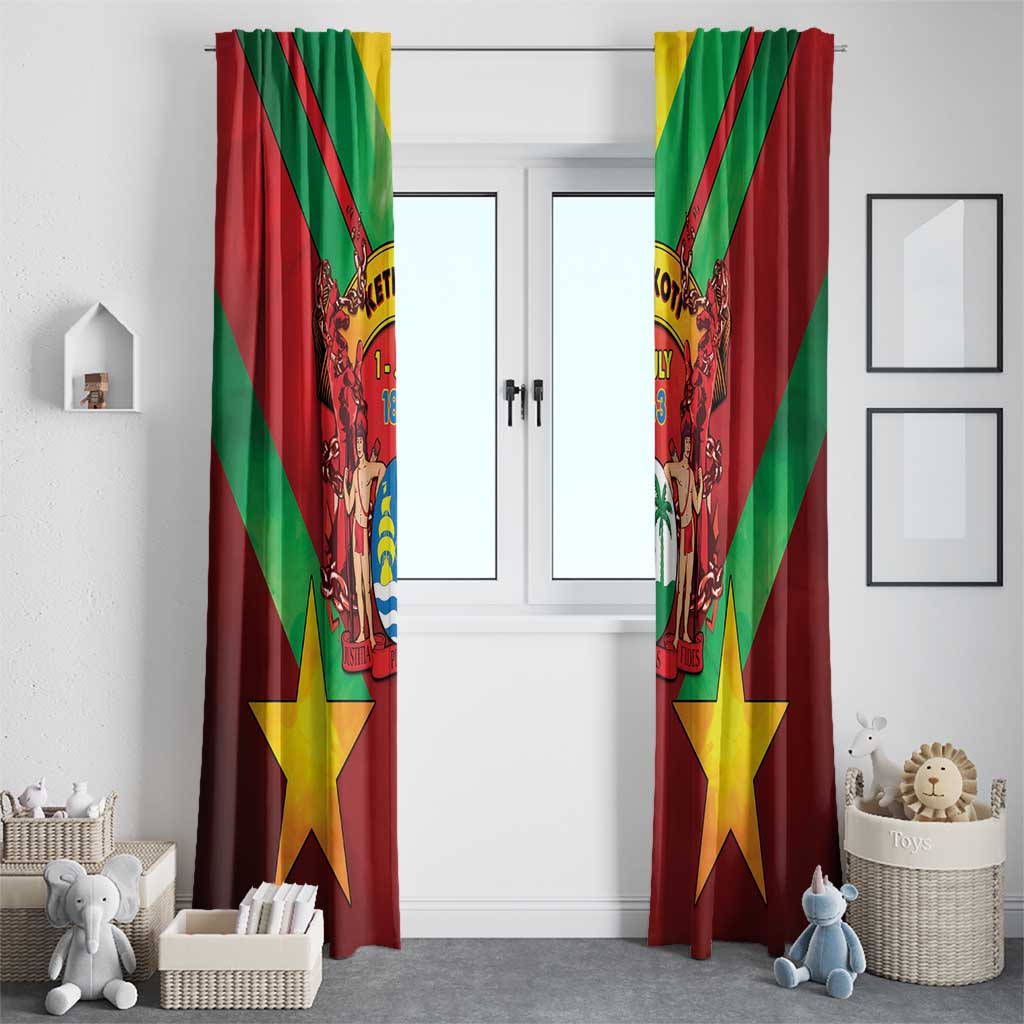 Suriname Emancipation Day Window Curtain Wan Switi Keti Koti - Wonder Print Shop