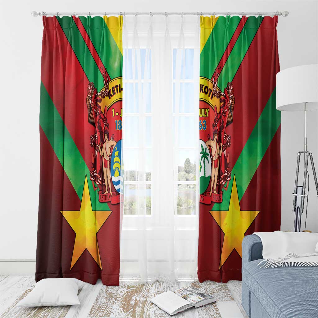Suriname Emancipation Day Window Curtain Wan Switi Keti Koti - Wonder Print Shop