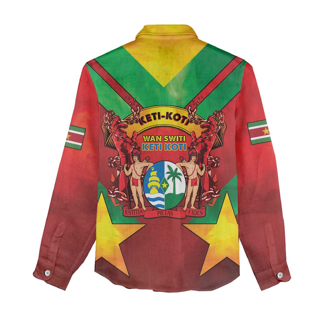 Suriname Emancipation Day Women Casual Shirt Wan Switi Keti Koti - Wonder Print Shop
