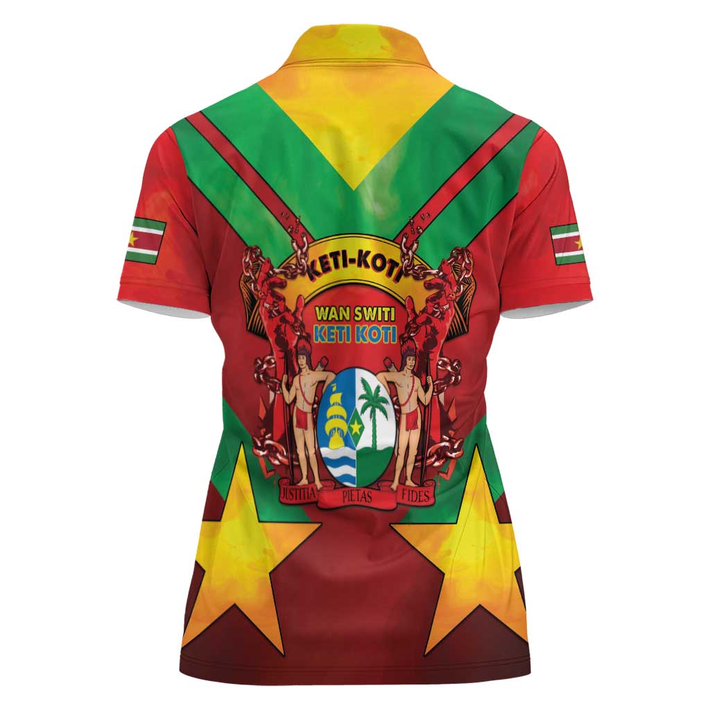 Suriname Emancipation Day Women Polo Shirt Wan Switi Keti Koti - Wonder Print Shop