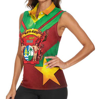 Suriname Emancipation Day Women Sleeveless Polo Shirt Wan Switi Keti Koti - Wonder Print Shop