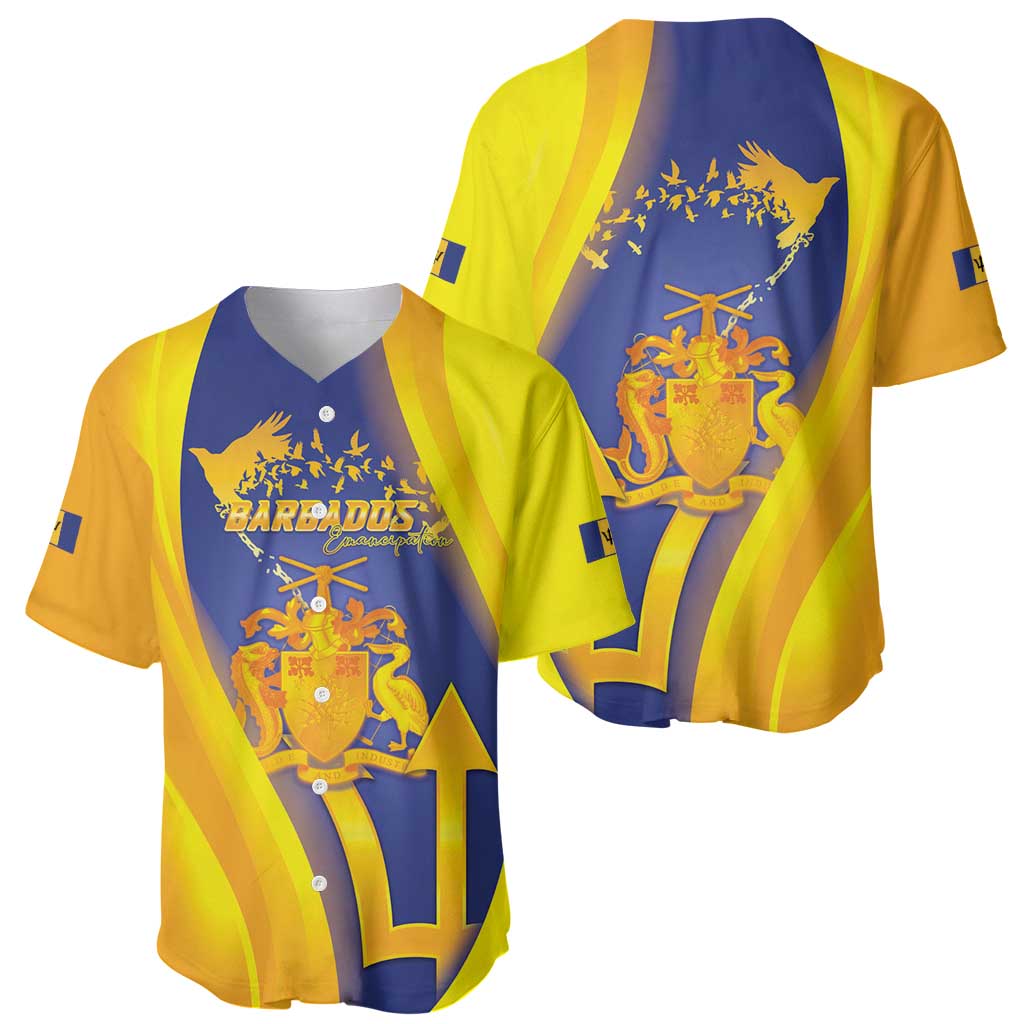 Barbados Emancipation Day Baseball Jersey Freedom And Unity - Wonder Print Shop