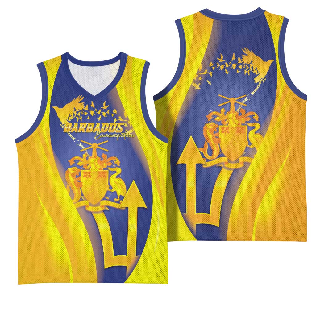 Barbados Emancipation Day Basketball Jersey Freedom And Unity - Wonder Print Shop