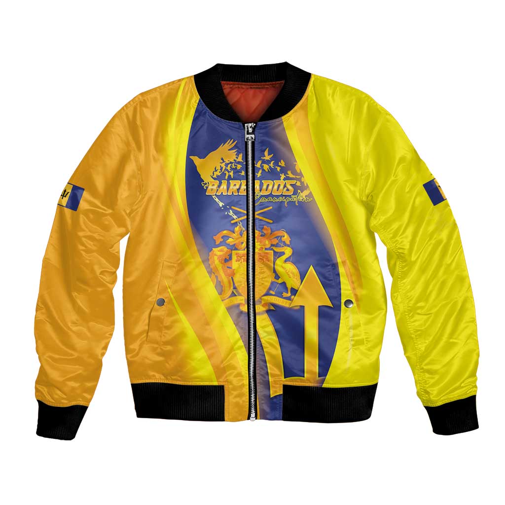 Barbados Emancipation Day Bomber Jacket Freedom And Unity - Wonder Print Shop