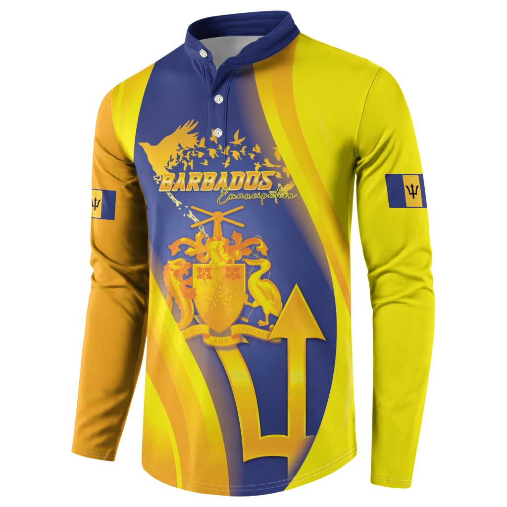 Barbados Emancipation Day Button Sweatshirt Freedom And Unity - Wonder Print Shop