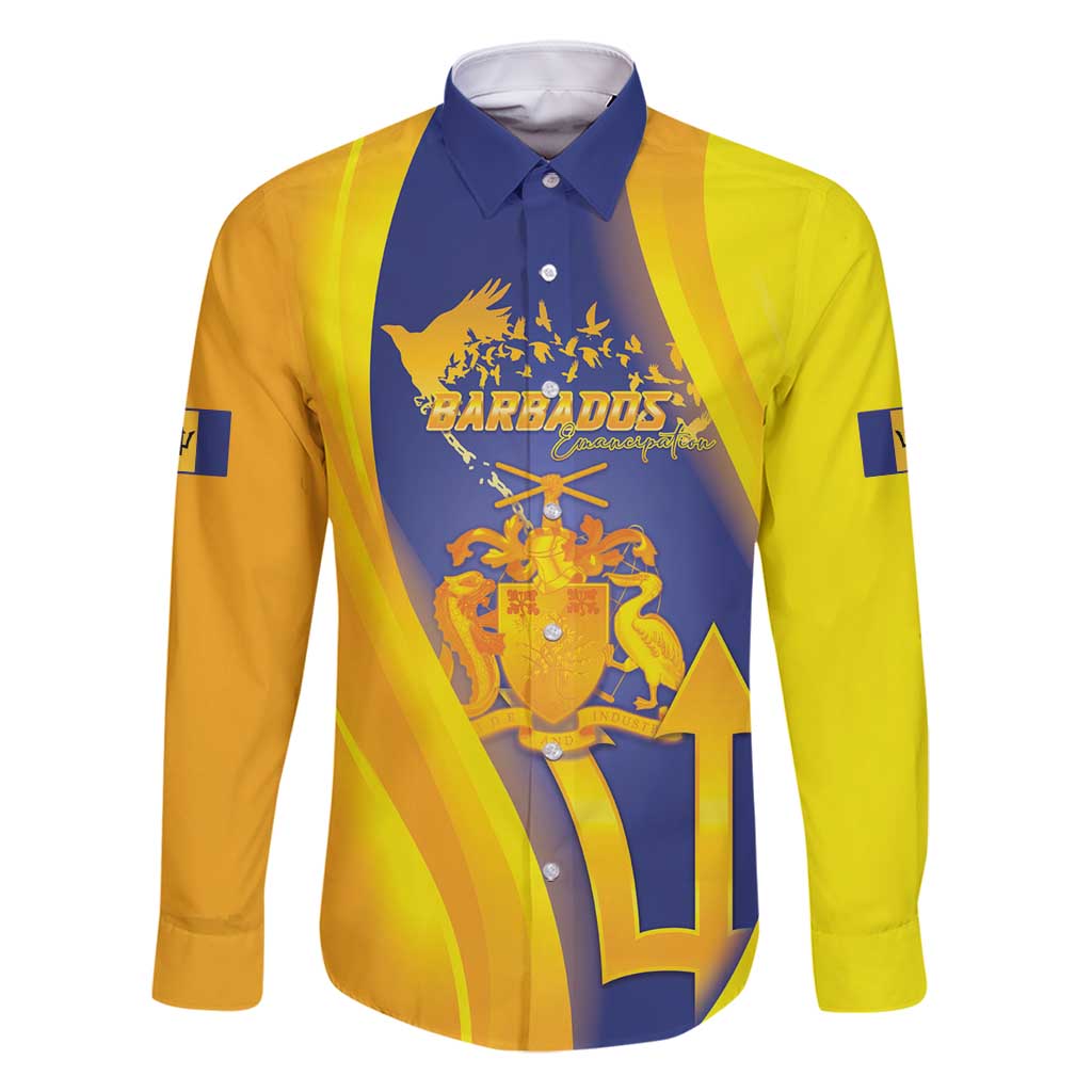 Barbados Emancipation Day Family Matching Long Sleeve Bodycon Dress and Hawaiian Shirt Freedom And Unity - Wonder Print Shop