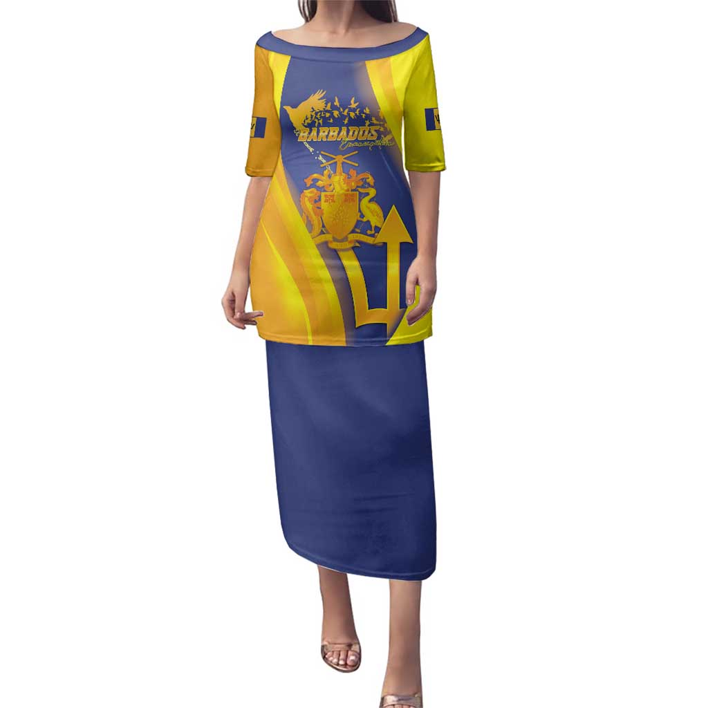 Barbados Emancipation Day Family Matching Puletasi and Hawaiian Shirt Freedom And Unity - Wonder Print Shop