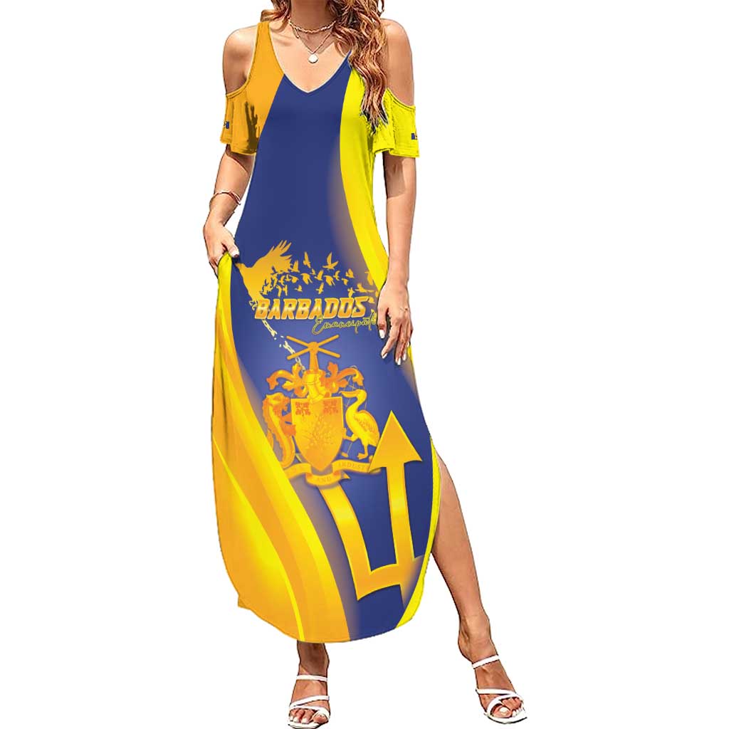 Barbados Emancipation Day Family Matching Summer Maxi Dress and Hawaiian Shirt Freedom And Unity - Wonder Print Shop