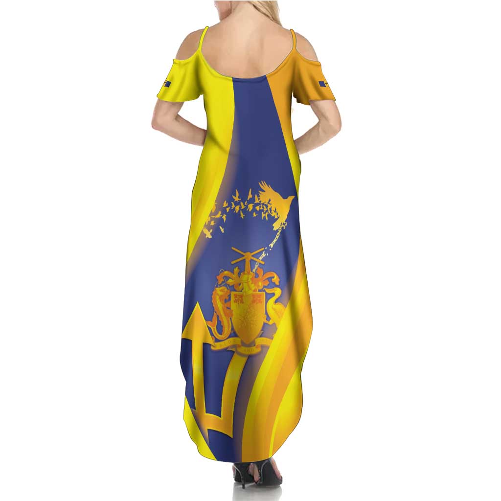 Barbados Emancipation Day Family Matching Summer Maxi Dress and Hawaiian Shirt Freedom And Unity - Wonder Print Shop