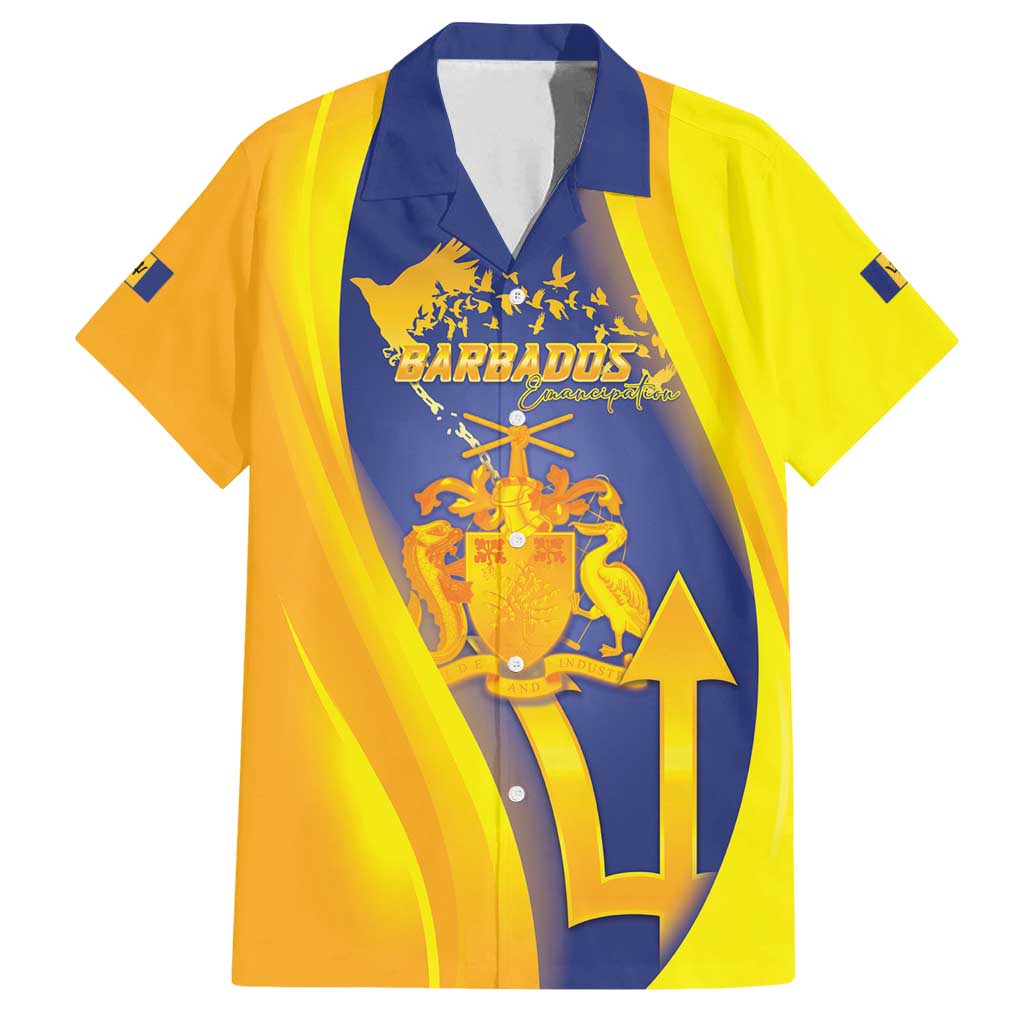 Barbados Emancipation Day Family Matching Tank Maxi Dress and Hawaiian Shirt Freedom And Unity - Wonder Print Shop