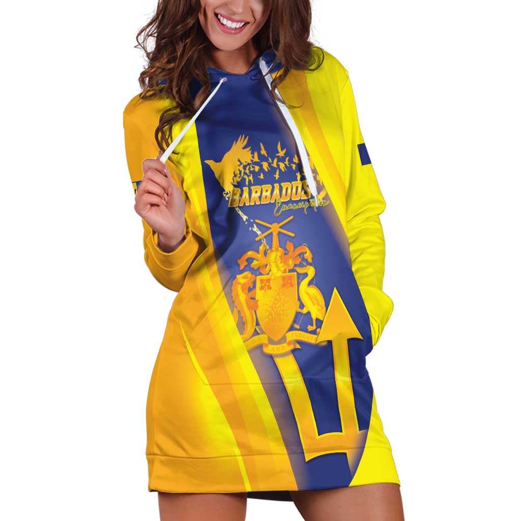 Barbados Emancipation Day Hoodie Dress Freedom And Unity - Wonder Print Shop