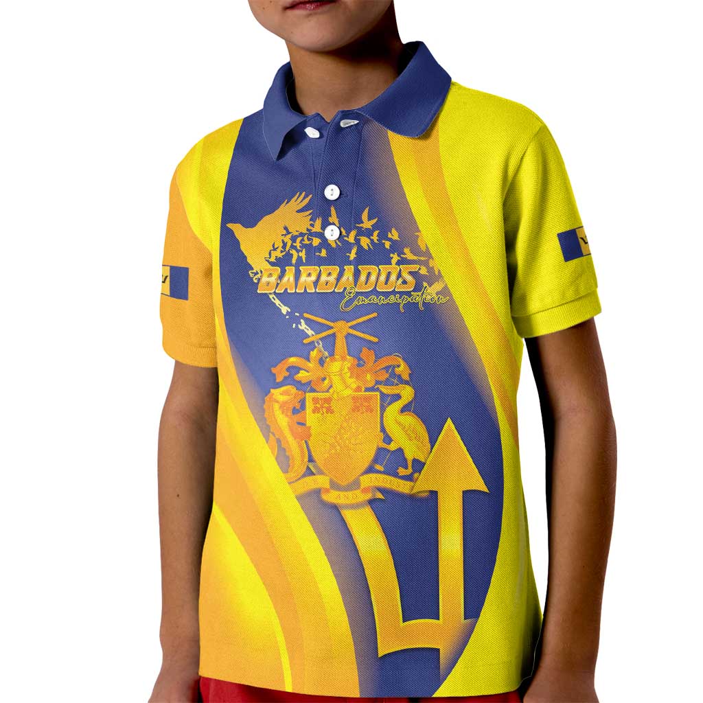 Barbados Emancipation Day Kid Polo Shirt Freedom And Unity - Wonder Print Shop