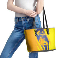 Barbados Emancipation Day Leather Tote Bag Freedom And Unity - Wonder Print Shop