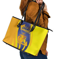 Barbados Emancipation Day Leather Tote Bag Freedom And Unity - Wonder Print Shop