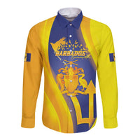 Barbados Emancipation Day Long Sleeve Button Shirt Freedom And Unity - Wonder Print Shop