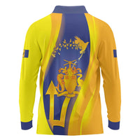 Barbados Emancipation Day Long Sleeve Polo Shirt Freedom And Unity - Wonder Print Shop