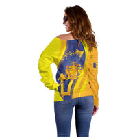 Barbados Emancipation Day Off Shoulder Sweater Freedom And Unity - Wonder Print Shop