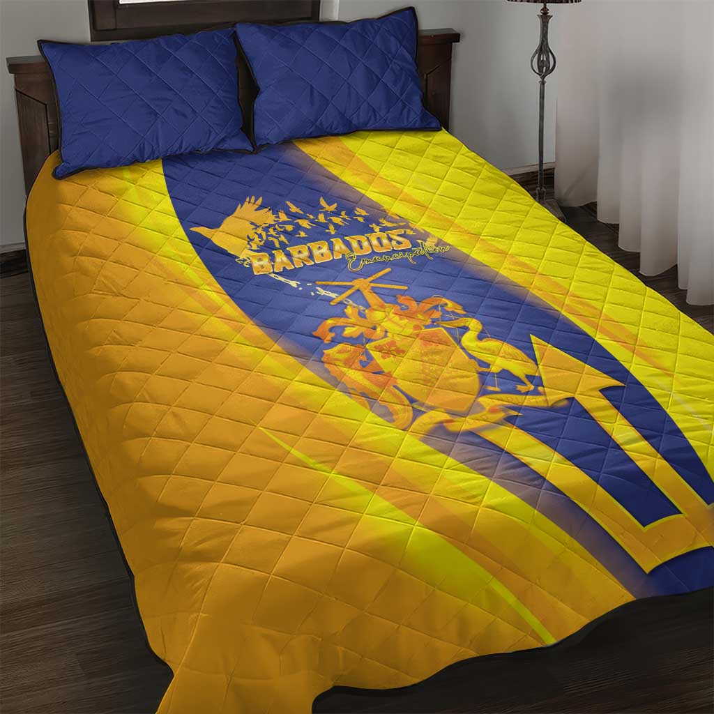 Barbados Emancipation Day Quilt Bed Set Freedom And Unity - Wonder Print Shop