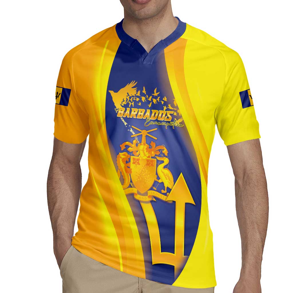Barbados Emancipation Day Rugby Jersey Freedom And Unity - Wonder Print Shop