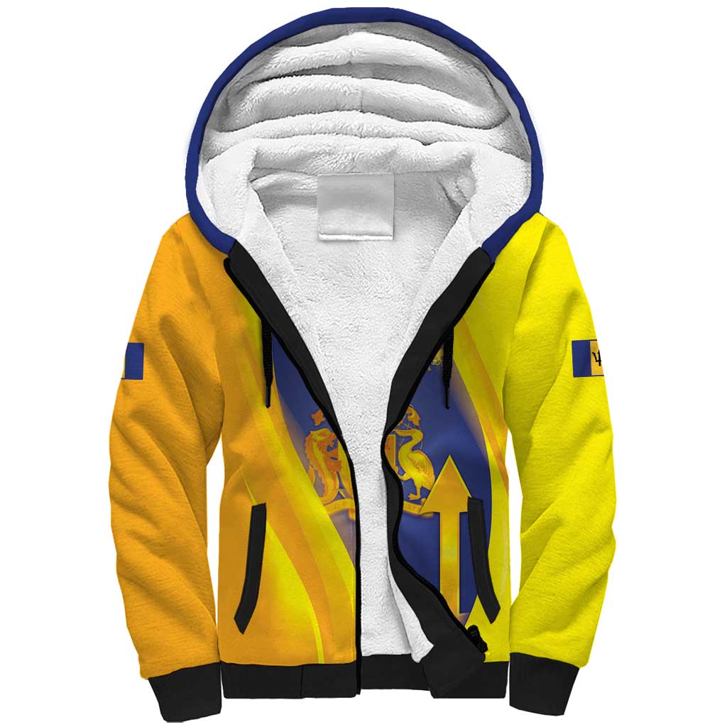 Barbados Emancipation Day Sherpa Hoodie Freedom And Unity - Wonder Print Shop