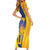 Barbados Emancipation Day Short Sleeve Bodycon Dress Freedom And Unity - Wonder Print Shop
