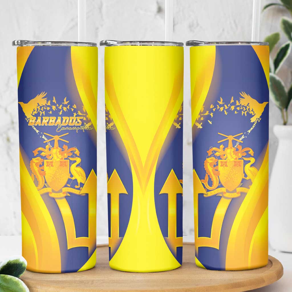 Barbados Emancipation Day Skinny Tumbler Freedom And Unity - Wonder Print Shop